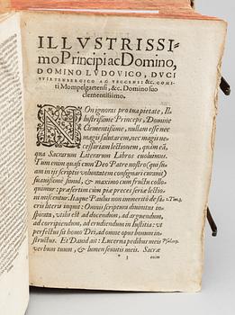 LUCAS OFINDER d., "Quinque Libri Moyfis IVXTA VETE REM SEV VVLGA..." Tyringen anno 1585.