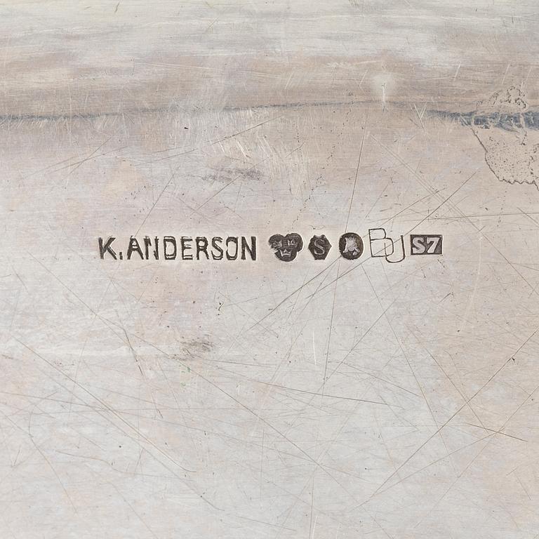 K. Andersson, kaffeservis, silver, 4 delar, Stockholm 1920. Art deco.