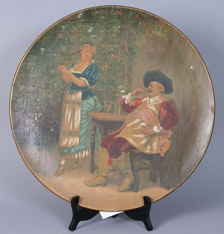 VÄGGFAT, 2 st, keramik, 1900-tal.