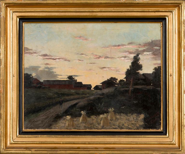 SIGFRID AUGUST KEINÄNEN, olja på duk, signerad och daterad 1886.