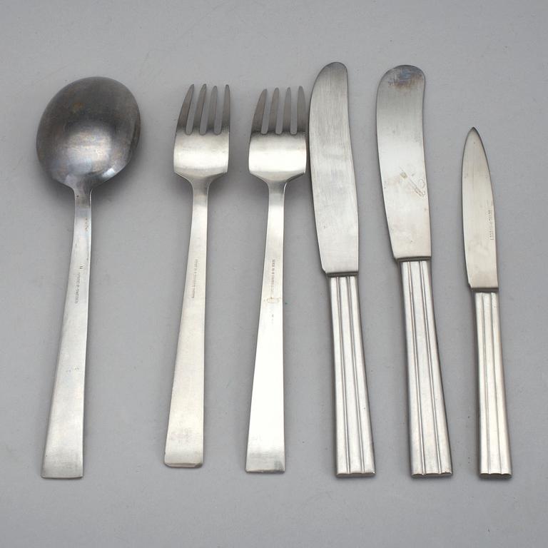 BESTICK, 140 delar, rostfritt stål, "Thebe", Folke Arström, Gense, 1900-talets andra hälft.