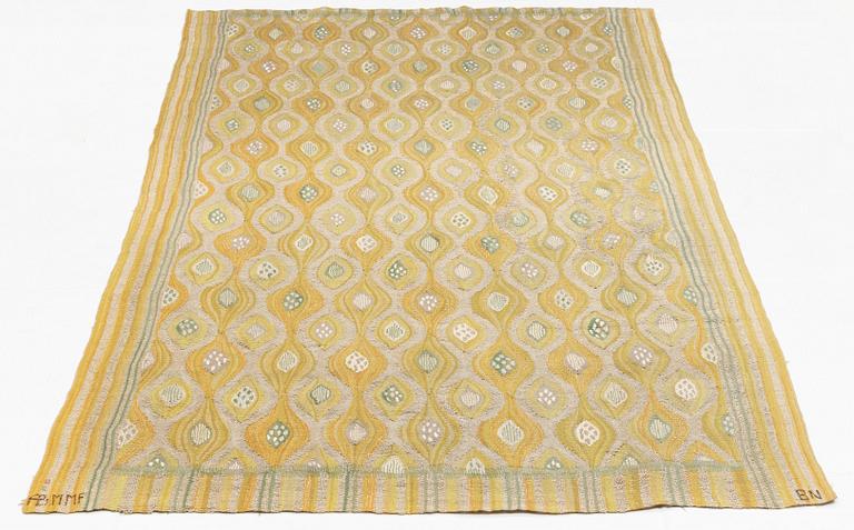 Barbro Nilsson, a drape, "Kärnfrukt", a tapestry variant, ca 227 x 104 cm, signed AB MMF BN.