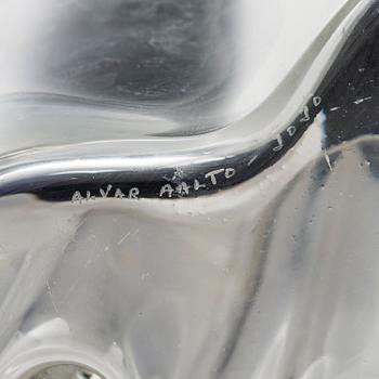 ALVAR AALTO, two glass vases, signed Alvar Aalto.