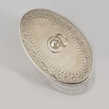 SOCKERSKRIN, silver, år 1822, London, vikt 364 gram.