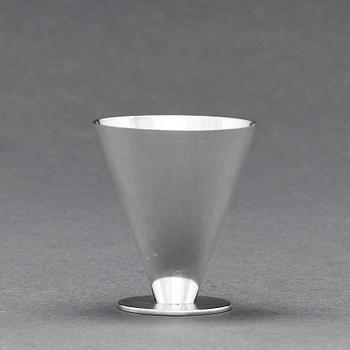 Wiwen Nilsson, cocktailglas, 6 stycken, Lund 1950-1964, sterling.