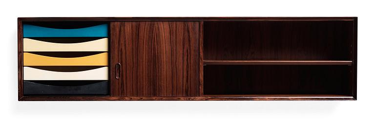 Arne Vodder, a wall-mounted palisander credenza by Sibast Furniture, Denmark 1960's.