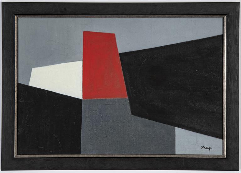 Bengt Orup, olja på pannå, signerad.