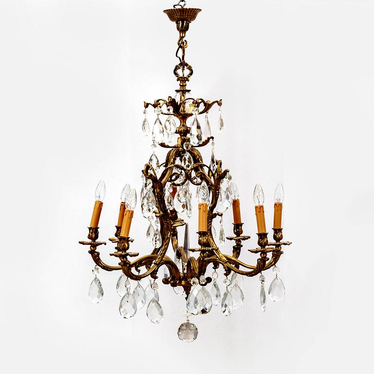 A 20th century Rococo style chandelier.