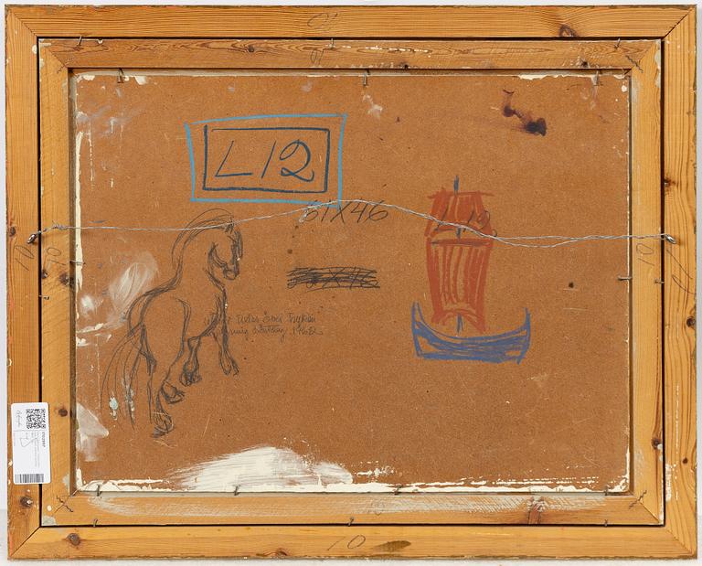 Erling Ärlingsson, "Utsikt tvärs över Fryken, stormig höstdag 1962".