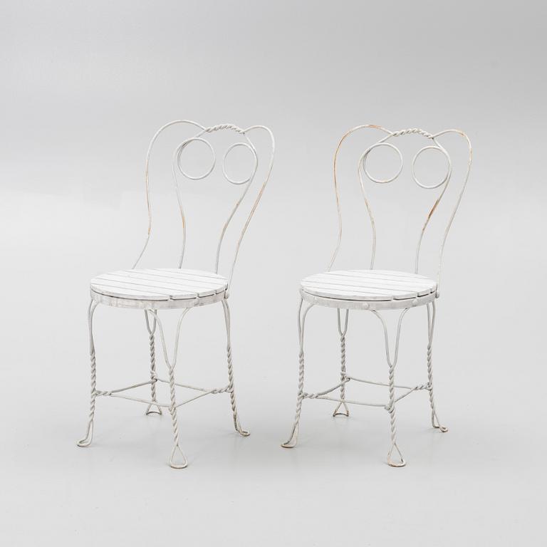 Trädgårdsmöbler, 3 delar, 1900-talets mitt.