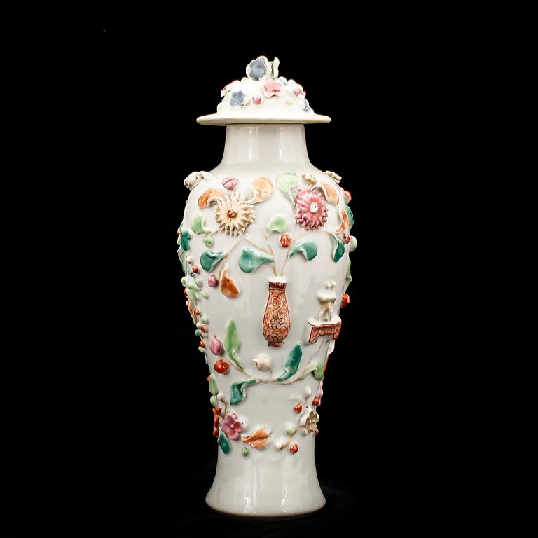 VAS med LOCK, kompaniporslin. Qing dynastin, Qianlong (1736-95).