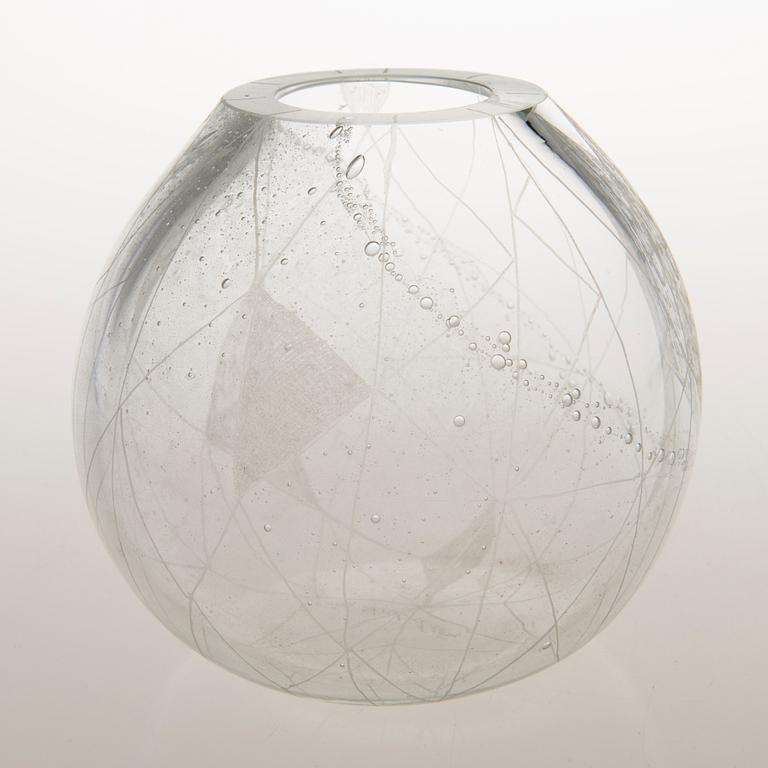 TIINA NORDSTRÖM, taidelasi, "Verkosto", signeerattu Tiina Nordström Iittala 1995.