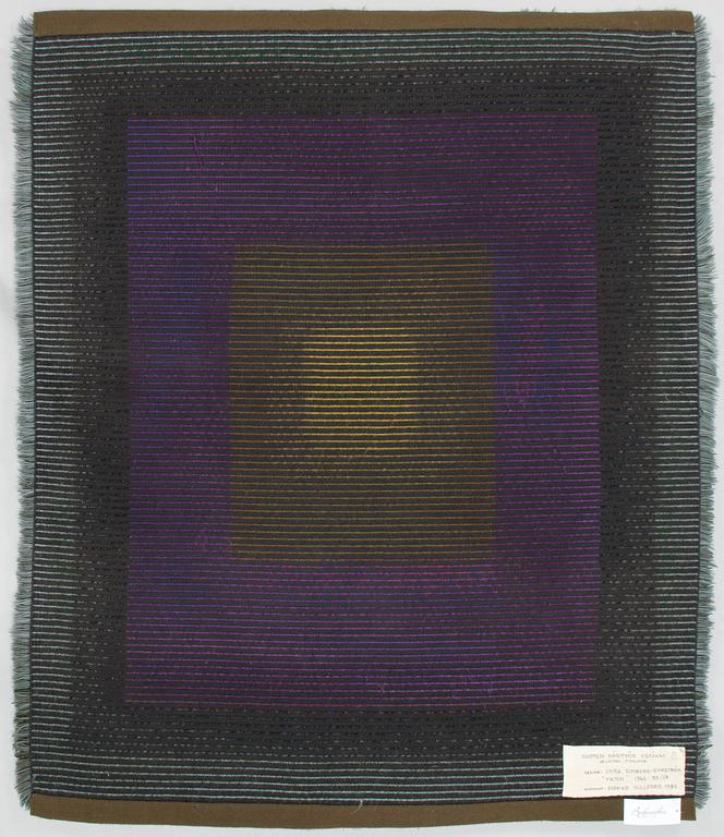 UHRA-BEATA SIMBERG-EHRSTRÖM, ryijy /ryijymatto, Suomen käsityön ystävät. Noin 155x125 cm.