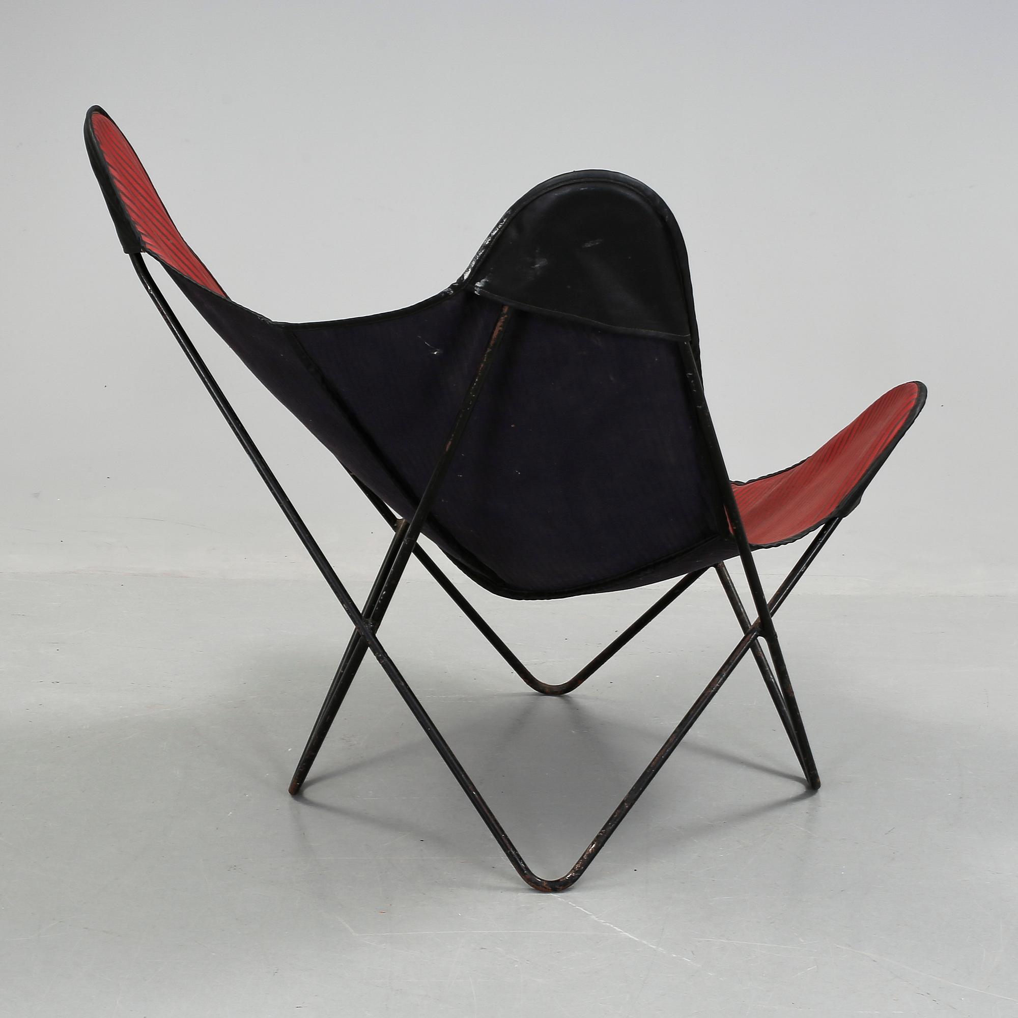 FLADDERMUSFÅTÖLJ, "Butterfly chair", 1900-talets mitt.