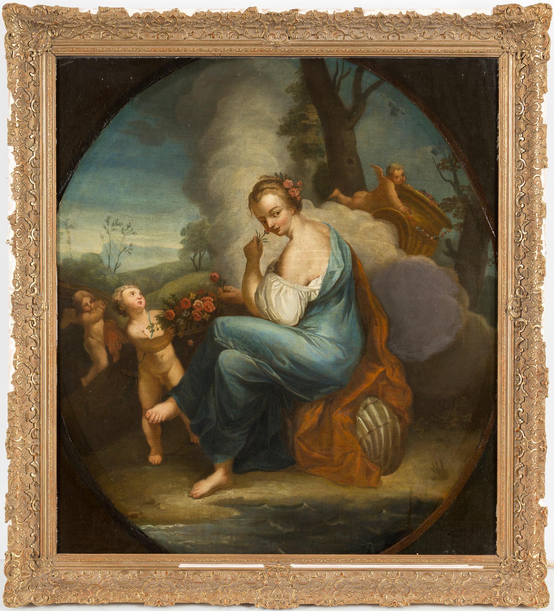 OKÄND KONSTNÄR, olja på duk, 1700-tal.