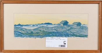 Roland Svensson · SVENSSON, ROLAND, färglitografi, sign o dat 1942.

