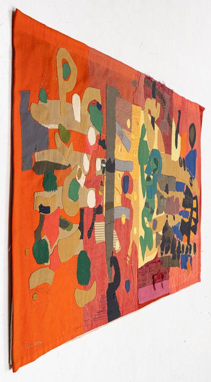 Sten Kauppi, a  tapestry, appliqué work in wool, c. 270 x 180 cm signed.