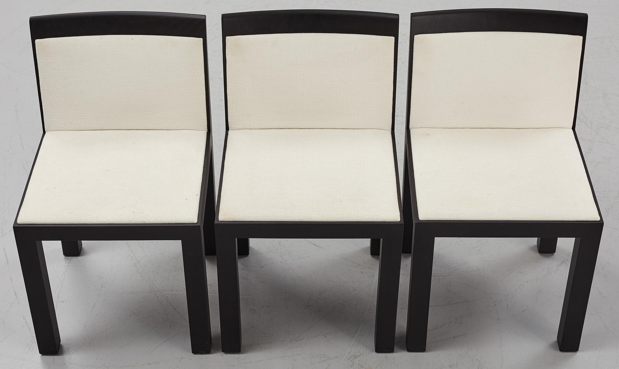Aldo Rossi & Luca Meda, a set of six 'Teatro' chairs from Molteni, Italy.