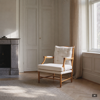 A pair of Gripsholm model armchair, second half of the 20th century.