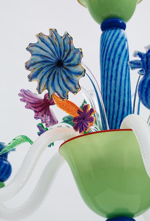 A Jonas Rooth glass chandelier, Kivik, Sweden.