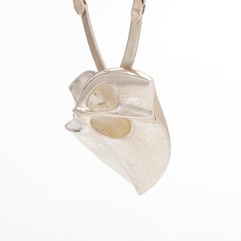 Björn Weckström, collier/brosch, "Labyrinth" sterlingsliver, Lapponia 1985.