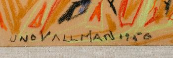 UNO VALLMAN, pastell, signerad och daterad 1956.