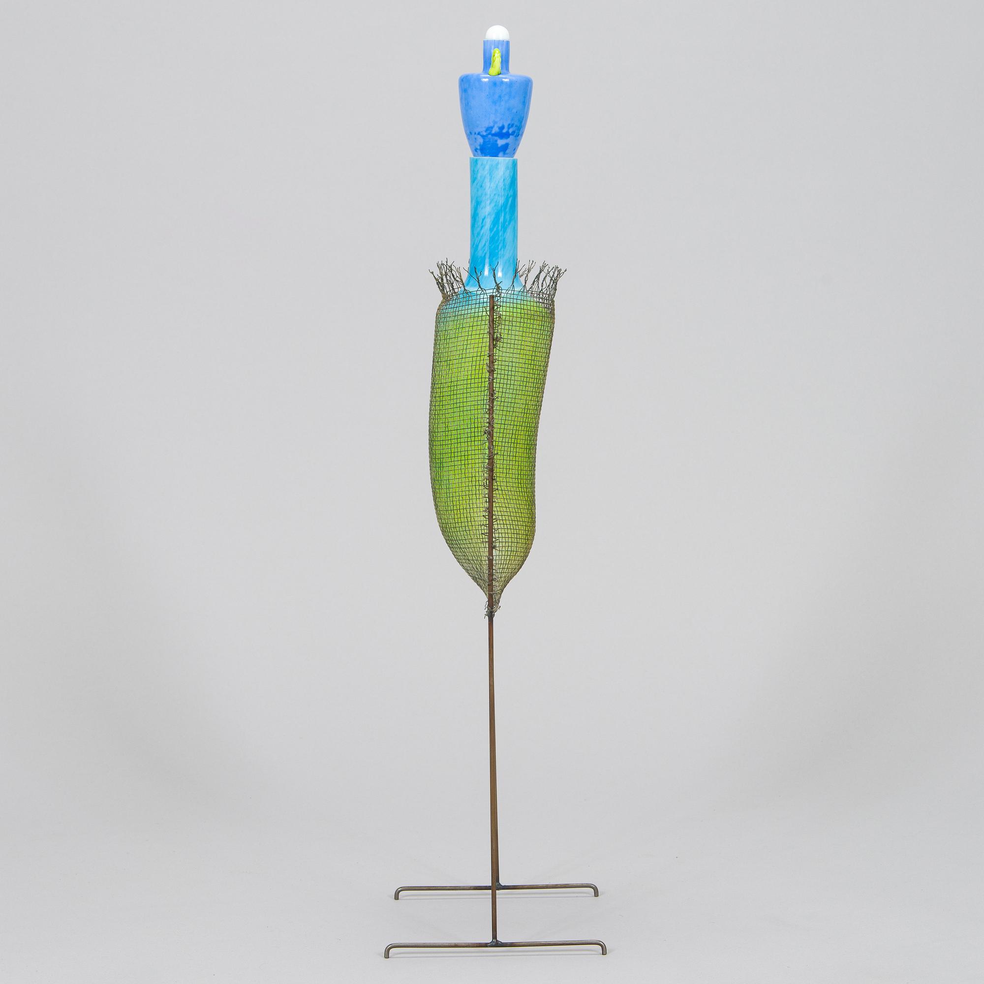 Markku Salo, a glass sculpture, signed Markku Salo Nuutajärvi Notsjö 1991.