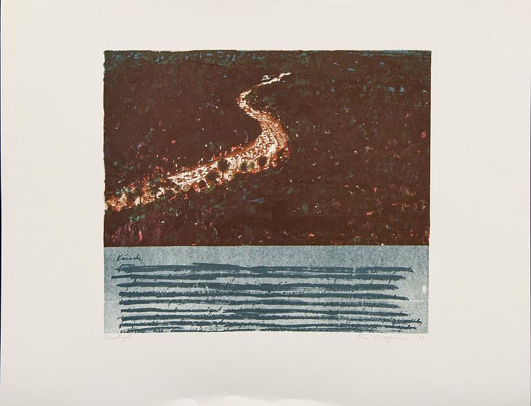 Ola Billgren, color lithograph, signed -81 trail print.