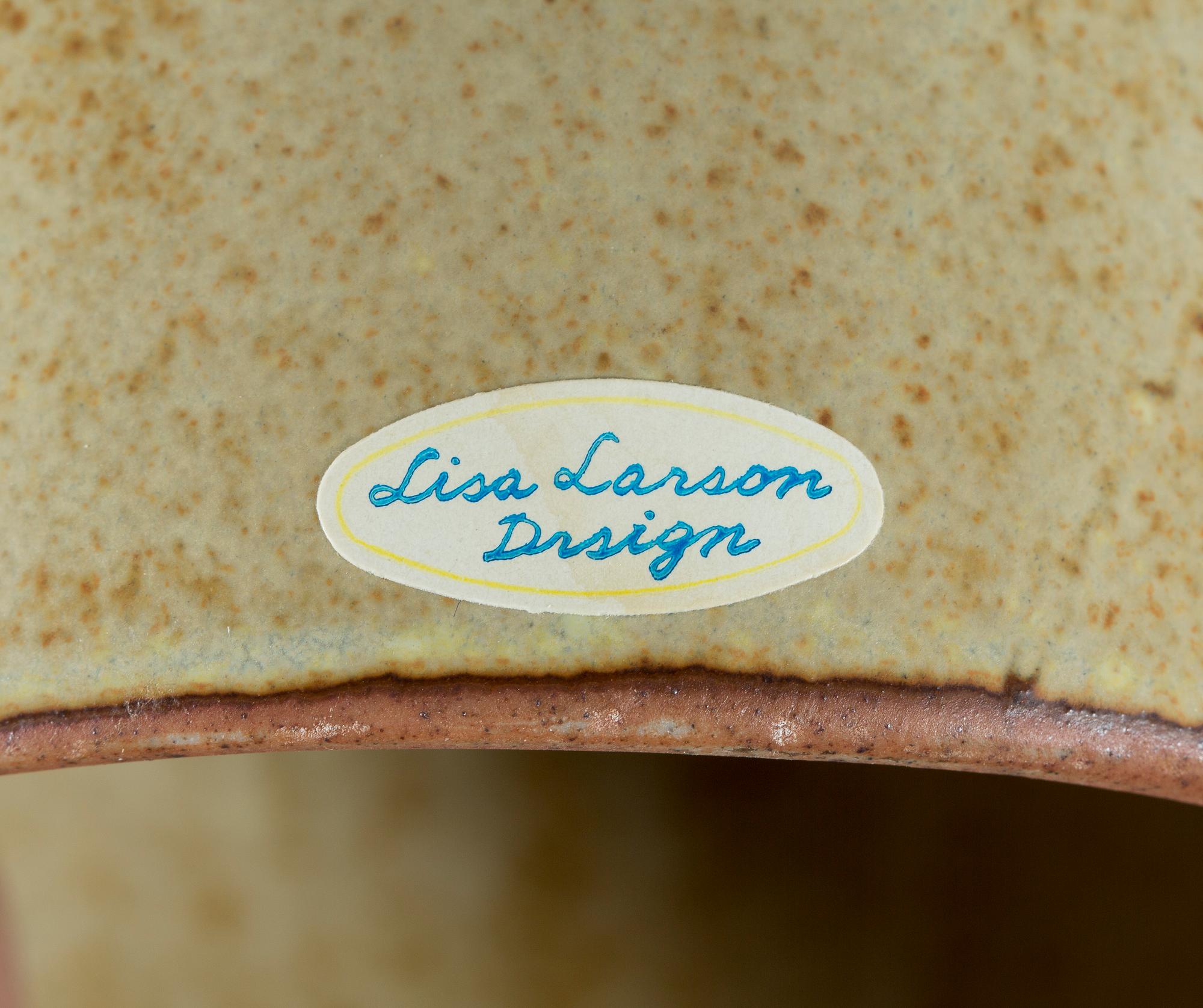 SMÖRHÖNA, 2 delar, Lisa Larson,  etikettmärkt. 1900-talets andra hälft.