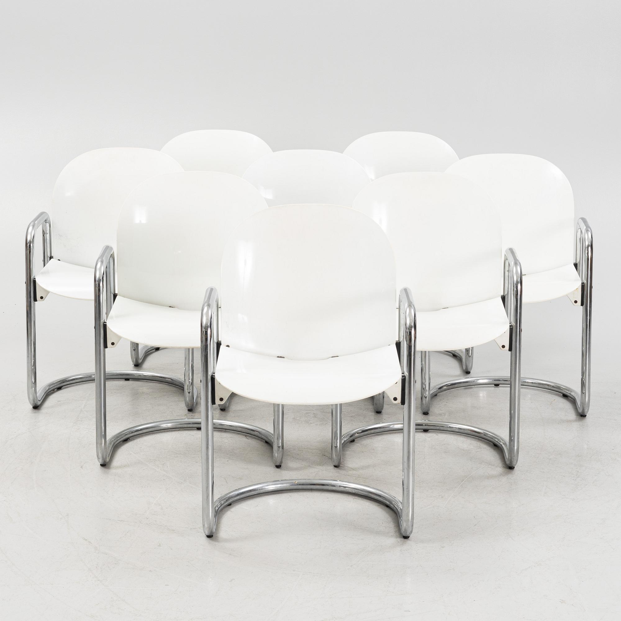 Afra & Tobia Scarpa, eight 'Dialogo' armchairs from B&B Italia.