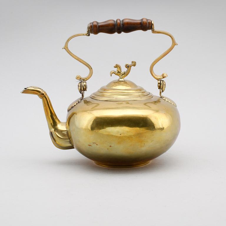 TEKANNA, mässing, barock, 1700-tal.