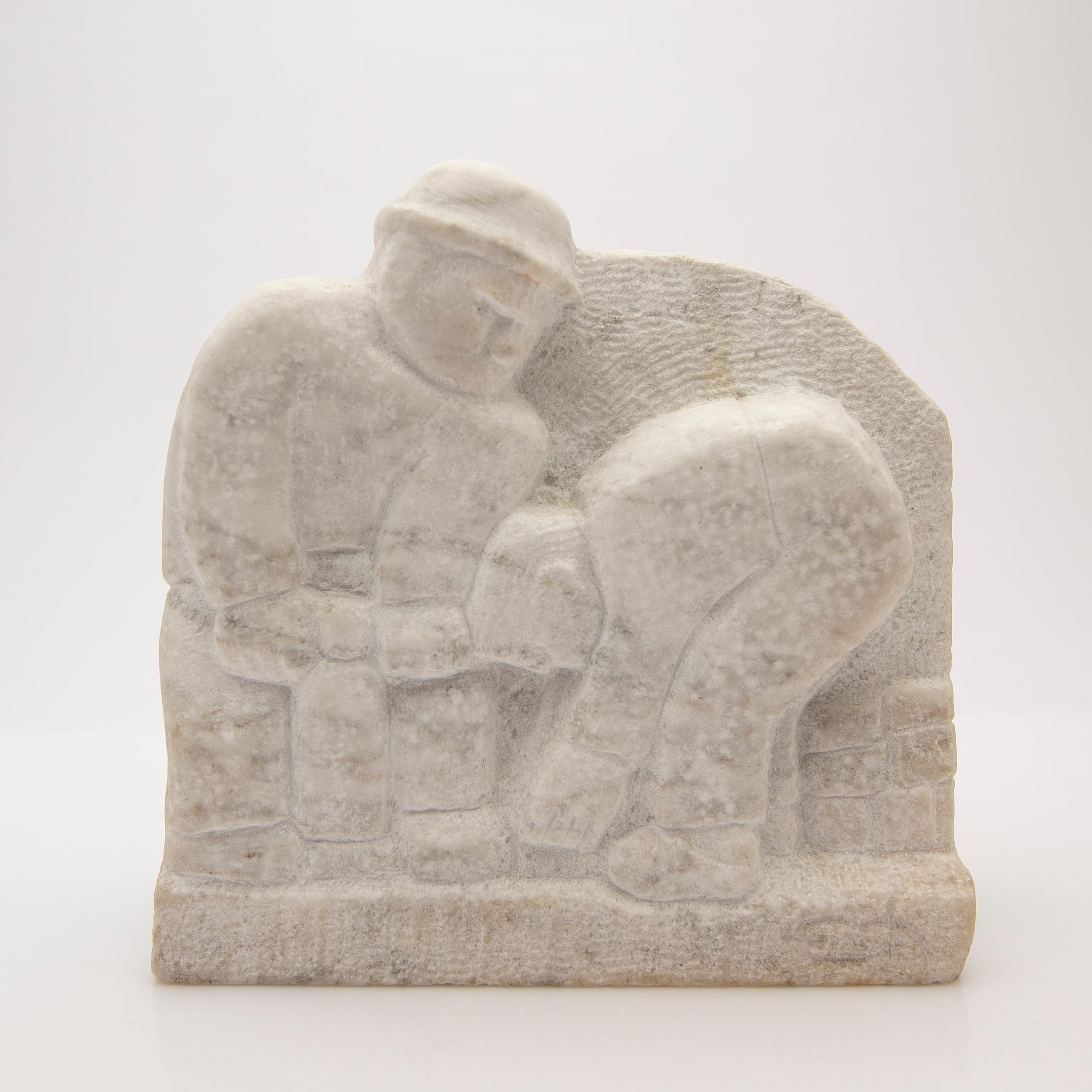 Unknown artist, sculpture, signed.