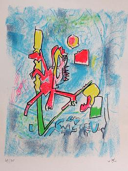 ROBERTO MATTA, färglitografi "T´ou´t se tient", 49/75, sign.