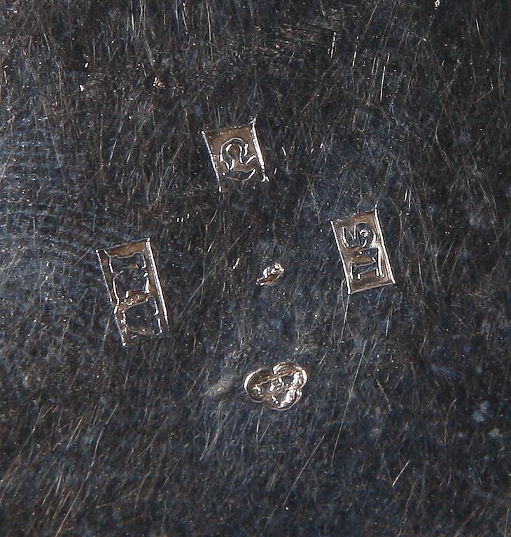 PARTI SILVER, 8 delar, Sverige resp Tyskland, 1800-1900-tal.