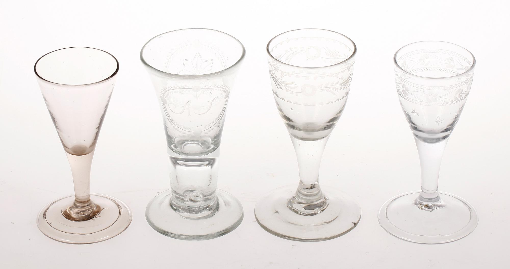 SNAPPSGLAS, 4 st, glas, 17-1800-tal.