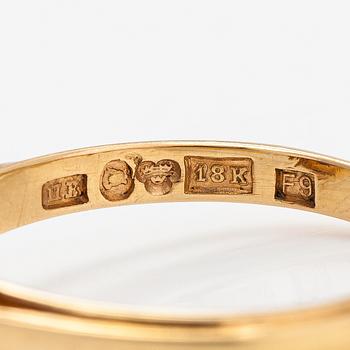 Ring, 18K guld, ametist och odlade pärlor. Heribert Engelbert, Stockholm 1956.