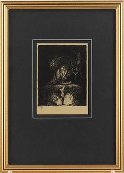 John Bauer, "-God kväll farbror sa pojken!".