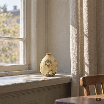 Gertrud Lönegren, a stoneware vase, Rörstrand 1930s-40s.