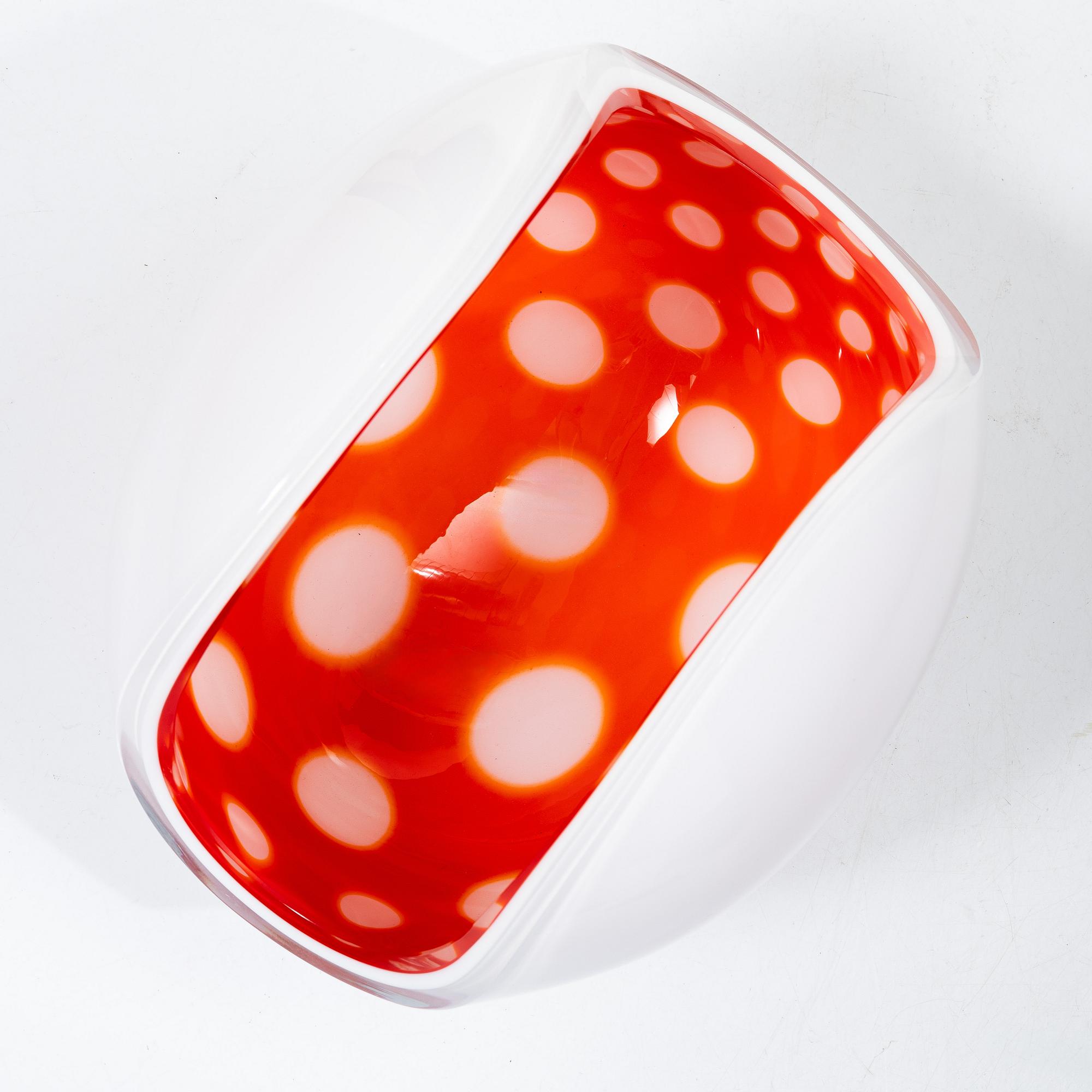 Lena Bergström, skål, glas, Orrefors, limited edition 1-10, 2004.