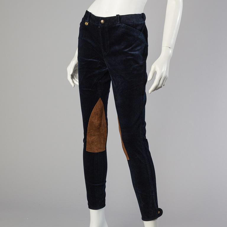 Three pair of trosers by Ralph Lauren.