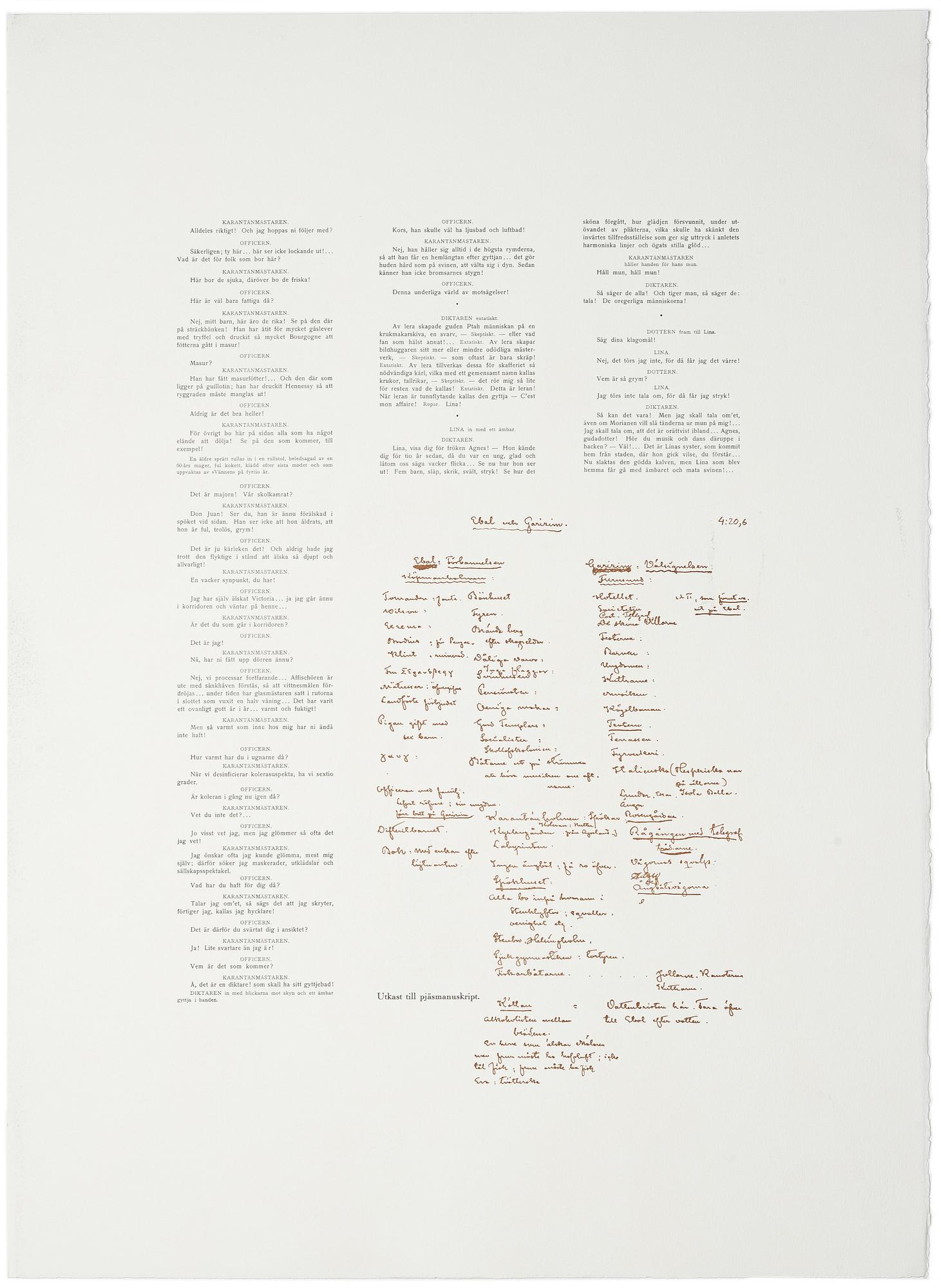 Lena Cronqvist, Untitled, from the portfolio: “August Strindberg, A Dream Play”.