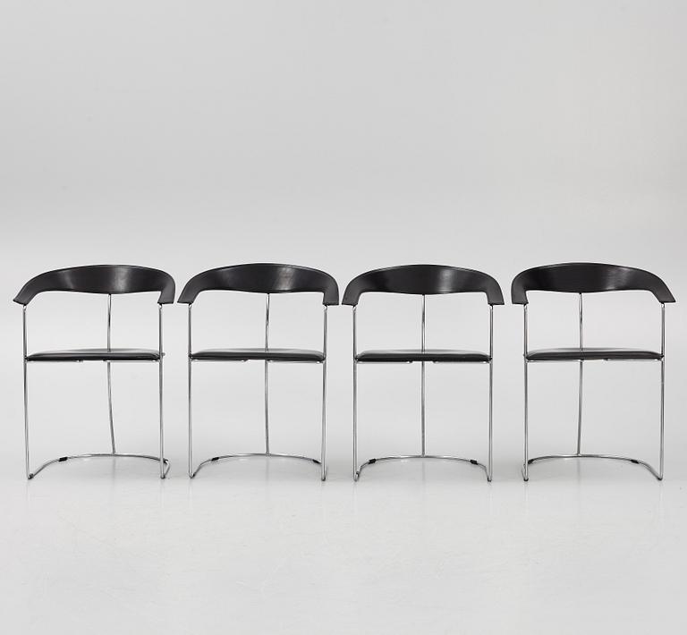 Armchairs, 6 pcs, "Ursula", Arrben, Italy, 1980s.