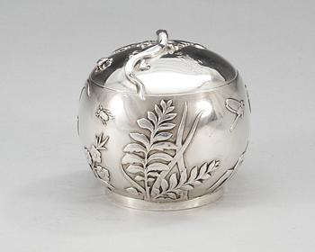 A Russian 19th century silver bowl, makers mark of the firm Ovchinnikov, Moscow 1890.
