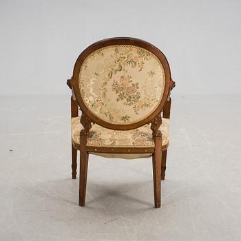 KARMSTOL, empire-stil, omkring 1900.