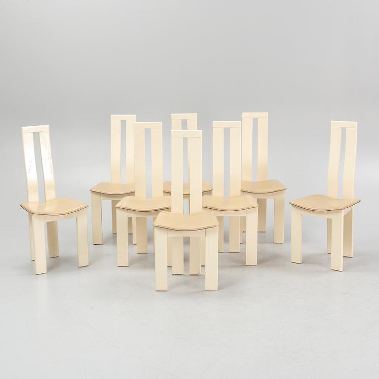 Pietro Costantini, stolar, 8 st, troligen för Ello, Italien, 1980-tal.