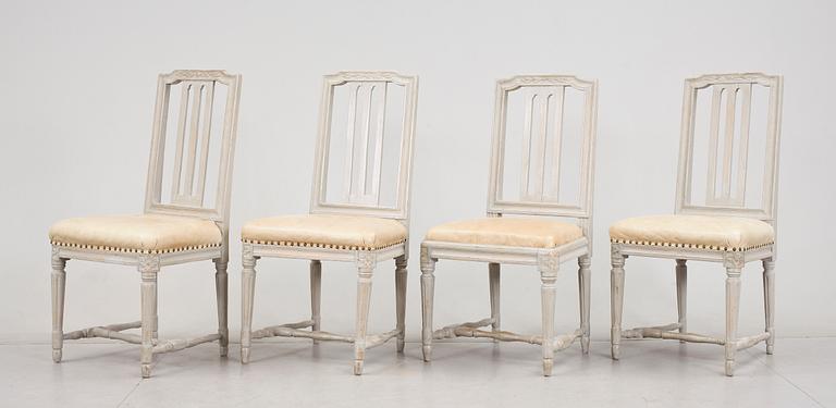 STOLAR, 4 st, sengustavianska, Johan Lindgren, verksam i Stockholm 1770-1800, märkta ILG.