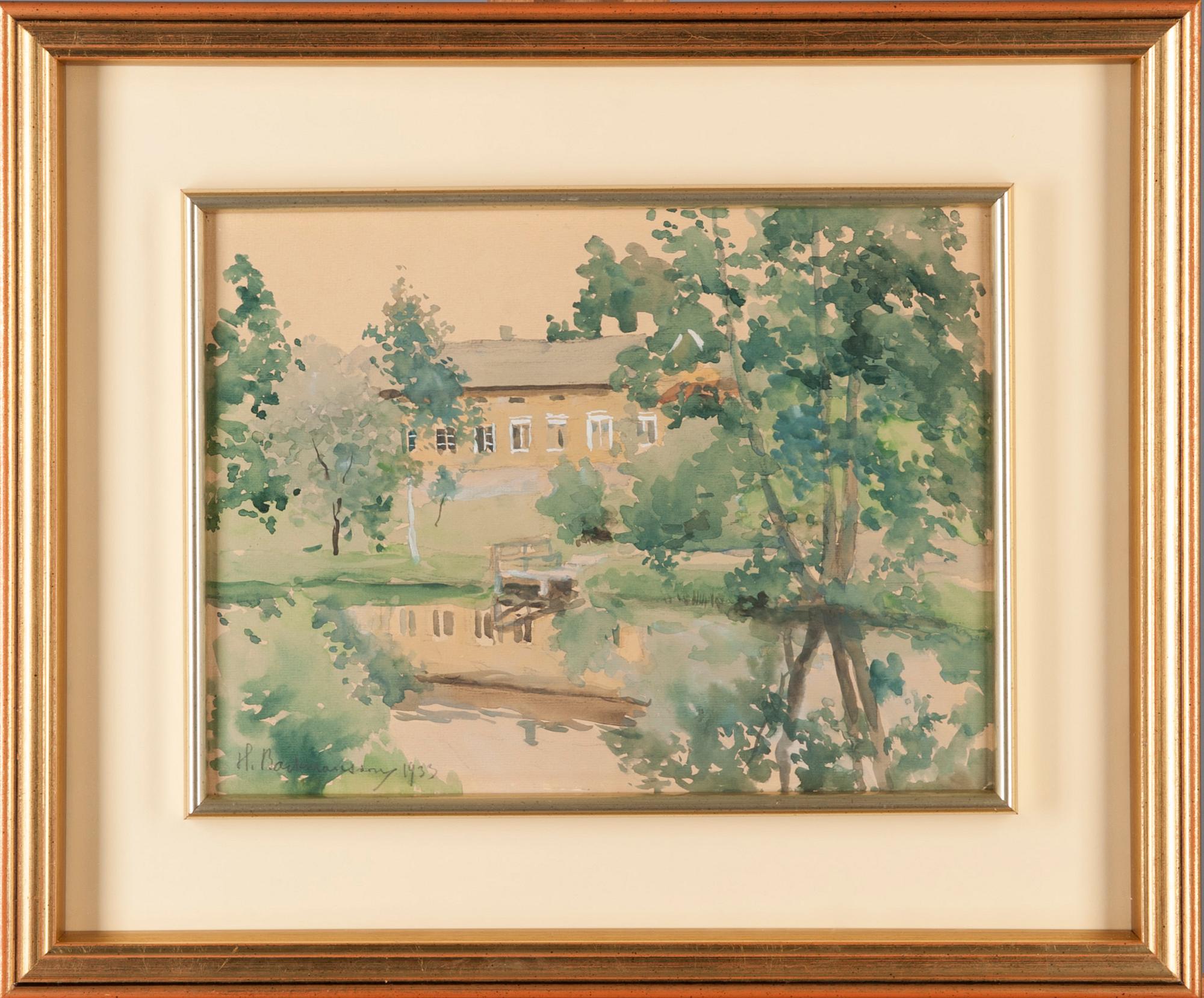 HUGO BACKMANSSON, gouache, signerad och daterad 1933.