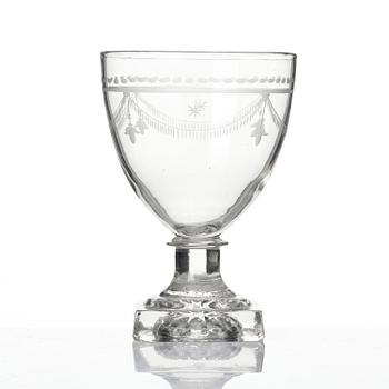 Wine glasses, twelve pieces, Sweden early 19th century.