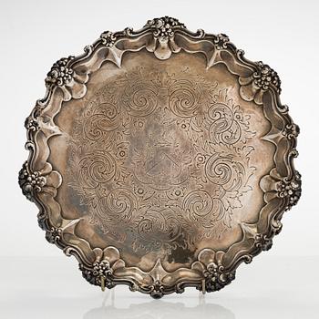 A sterling silver salver, Edward, Edward Jr, John and William Barnard, London 1836.
