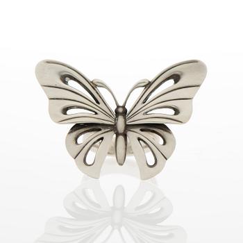 GEORG JENSEN, RING, "Butterfly", silver.